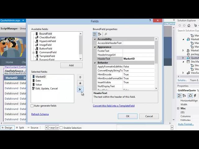 ASP.NET 4.5 Expert Skills Lesson 7-8: Use the GridView TemplateField