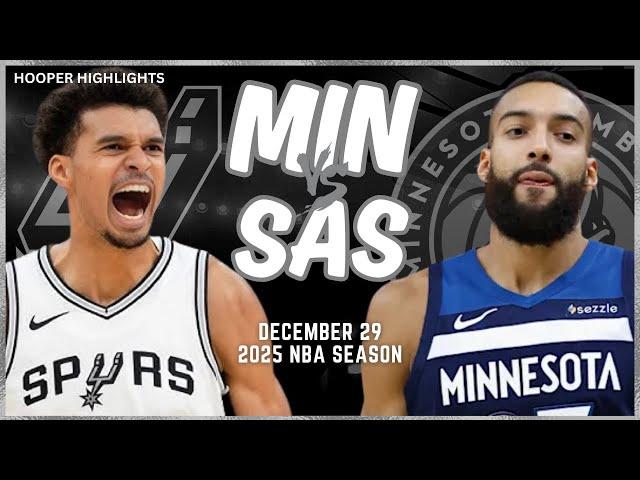 Minnesota Timberwolves vs San Antonio Spurs Full Game Highlights | Dec 29 | 2025 NBA Season