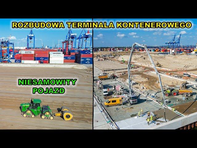 Rozbudowa terminala kontenerowego w Gdańsku - 20.8.Betonowanie i praca ciekawej maszyny.