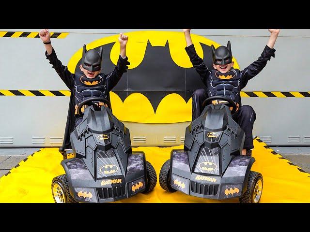 Vlad and Niki pretend to be Batman and play with Batman Toys