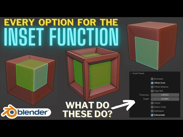 Every option for the Inset function in Blender