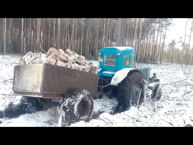 Трактор Т-40 в болоте по самые уши ( 1 часть )