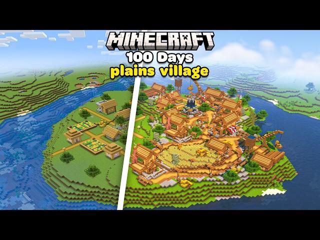 I Transformed a Plains Village in a Minecraft Makeover #100Days