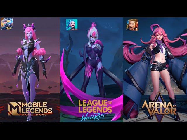 LOL WR VS MLBB VS AOV / Lol Wild Rift Vs Mobile Legends Vs Arena Of Valor/ Compare physical hero