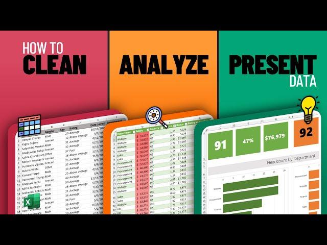 How to Clean, Analyze and Present Data with Excel (FREE Adv. Course)