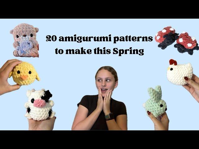 20 amigurumi patterns to make this Spring! | Spring crochet pattern round up | Crochet by Kayla