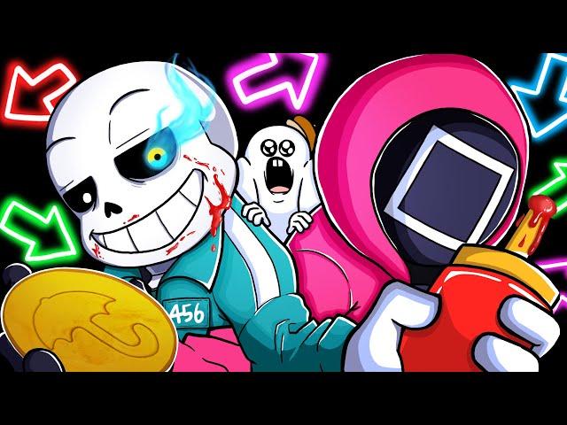 MUKBANG vs Friday Night Funkin, Squid game, Undertale COMPLETE EDITION #5 | GH'S ANIMATION