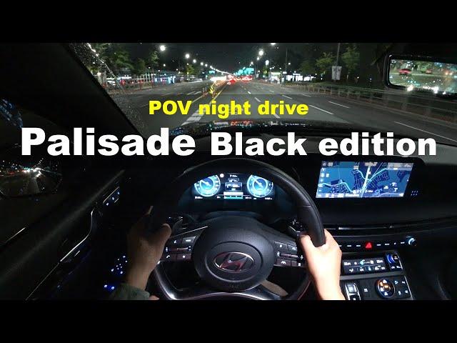 2024 Hyundai Palisade Black editon V6 3.8 GDi AWD POV night drive