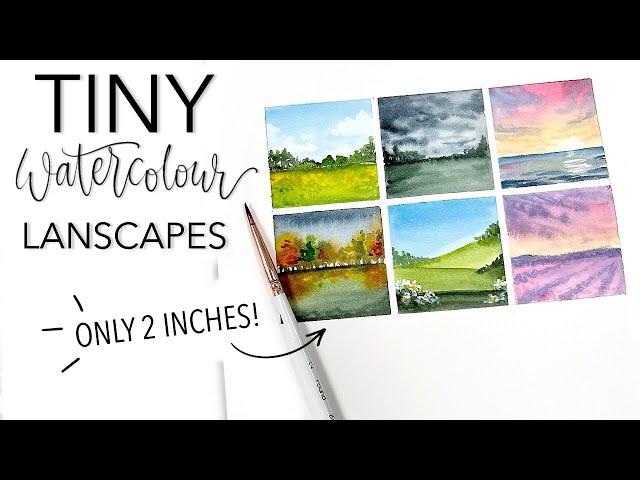 Painting TINY Landscapes! Only 2 Inches!