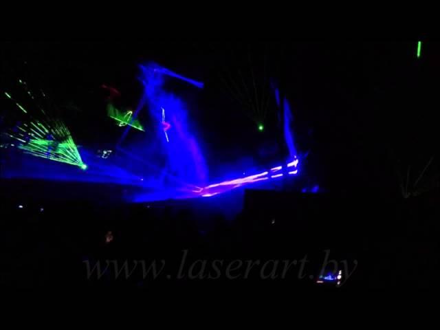 promotional video about the laser show WARGAMING.NET-15 years birthday, Belarus