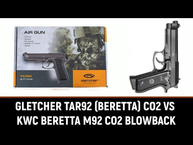 GLETCHER-STALKER-KWC TAR92 (BERETTA) VS KWC BERETTA M92 - CO2 ПИСТОЛЕТЫ С BLOWBACK