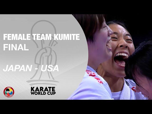 JAPAN - USA | FINAL FEMALE TEAM KUMITE | KARATE WORLD CUP 2024 | WORLD KARATE FEDERATION