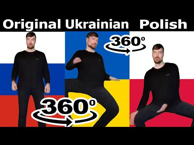 Mr Beast Rizz (Original vs Ukrainian vs Polish Versions) 360º