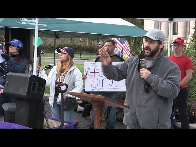 "I want political results" Chris Iller of RWAN at Black Sheep & Lions Rally Jan 6 Olympia WA