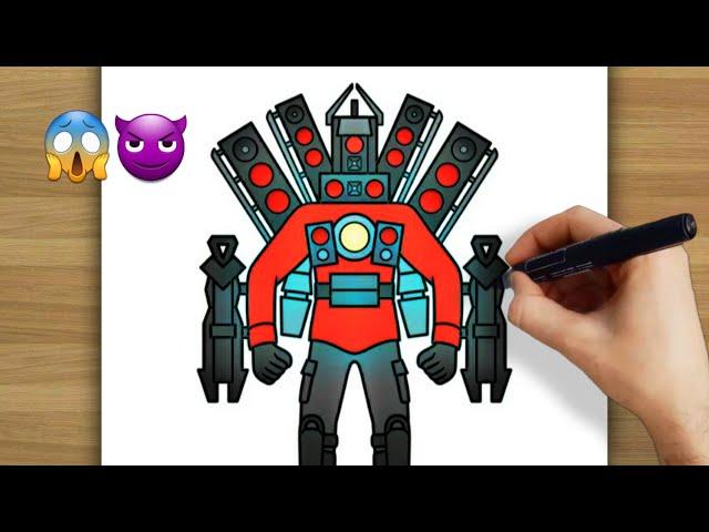 How to Draw Upgraded Titan Speakerman - Skibidi Toilet | Drawing Easy Step by Step