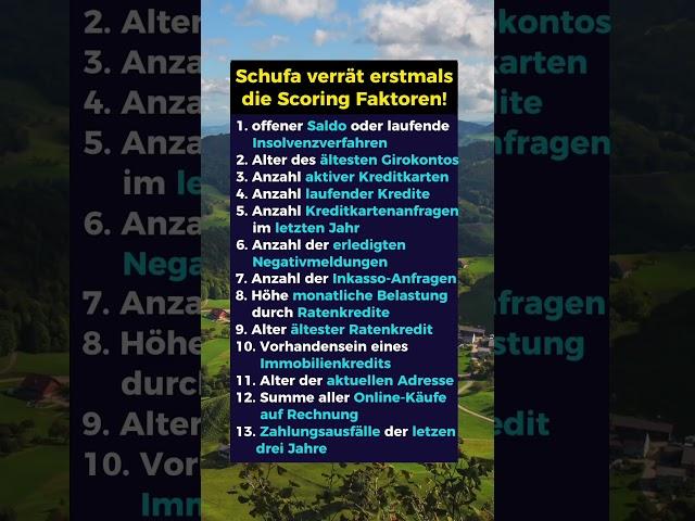 SCHUFA verrät erstmals die Scoring Merkmale!