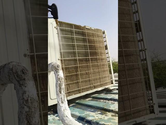 AC outdoor unit cleaning Super General #airconditioning #accircuits #coolingsolutions