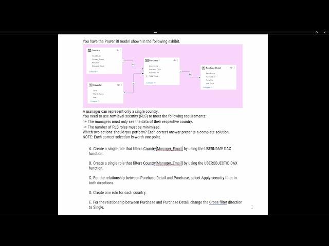 PL 300 Test Prep - Power BI and Row Level Security