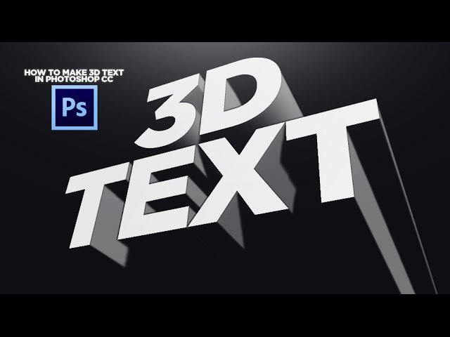 How to Make 3D Text in Photoshop CC! (No Plugins)