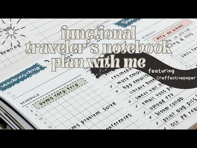 Functional traveler’s notebook plan with me | week 43