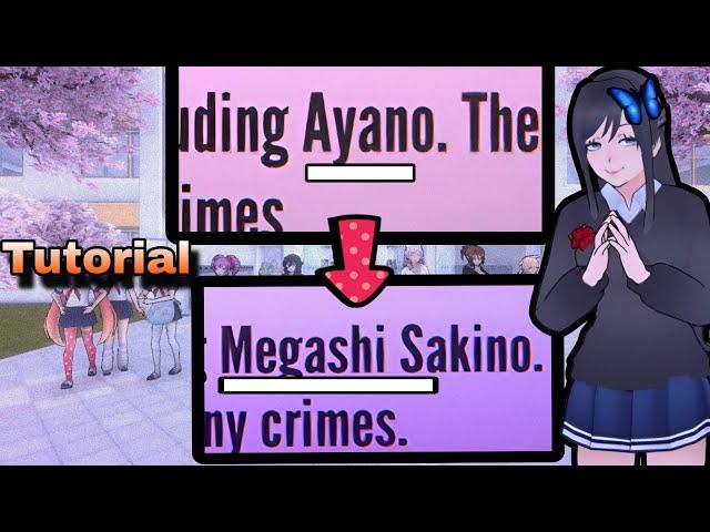 Change Name Tutorial - Yandere Simulator Demo | Megashi Sakino #tutorial #viral #Yanderesimulator