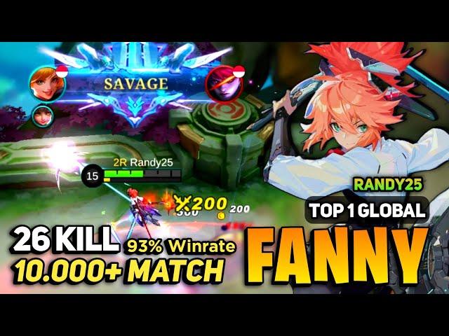 SAVAGE! Fanny Best Build 2023 [ Fanny Top Global Gameplay ] By Randy25 - Mobile Legends