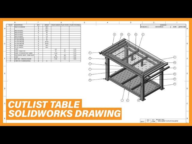 How to create a PERFECT Weldment CUTLIST | SolidWorks Drawing