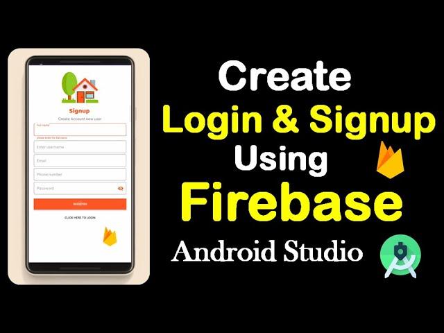 Create Login And SignUp Screen In Android Studio Using Firebase | App Development Tutorial [2021]