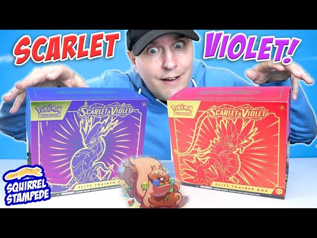 Pokémon Scarlet & Violet TCG Elite Trainer Box Koraidon and Miraidon Unboxing Review