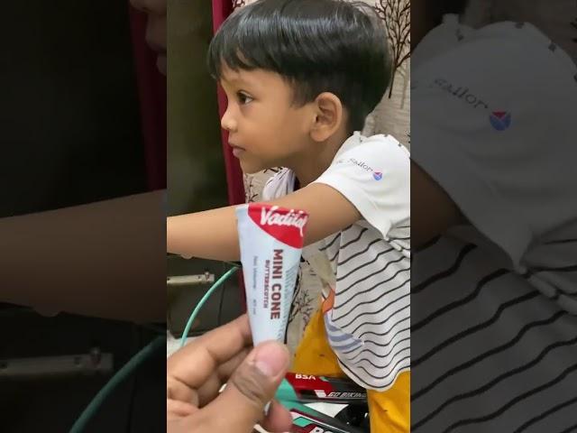 Cute baby Enjoing icecream #shortsfeed #trending