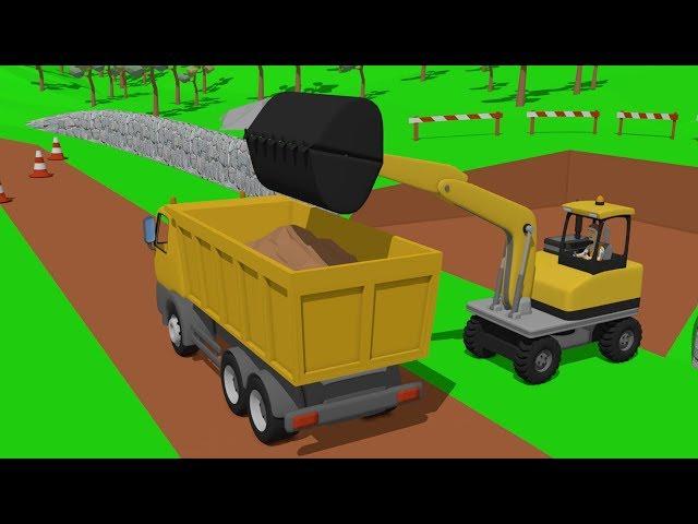 Excavator & Dump Truck, and Small Wheel Loader - Street Vehicles and Construction Machines Bazylland