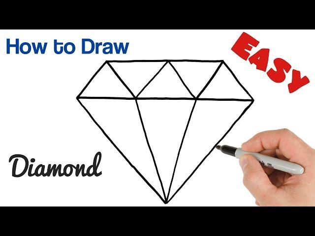 How to Draw a Diamond Easy Step by Step