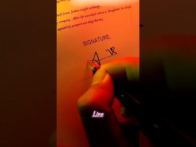 A letter styles signature calligraphy #shorts #signature #sign #lettering #handwriting