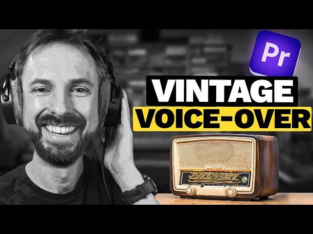 Make Your Voice Sound Vintage in Premiere Pro | 1930's Radio Voice Masterpiece