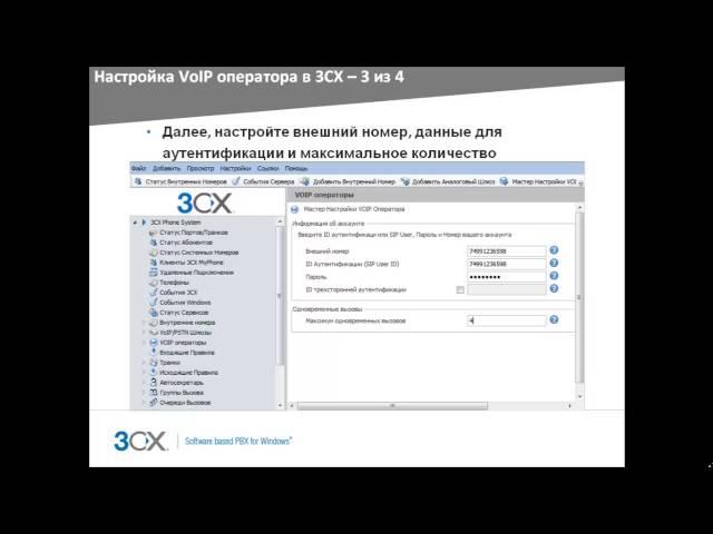 3.1 Настройка VoIP Оператора / SIP-транков