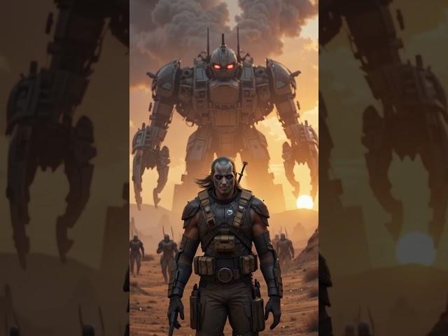 A rugged hero with a half-machine face and survival gear  | @InStoryTV #shorts #shortsfeed #short
