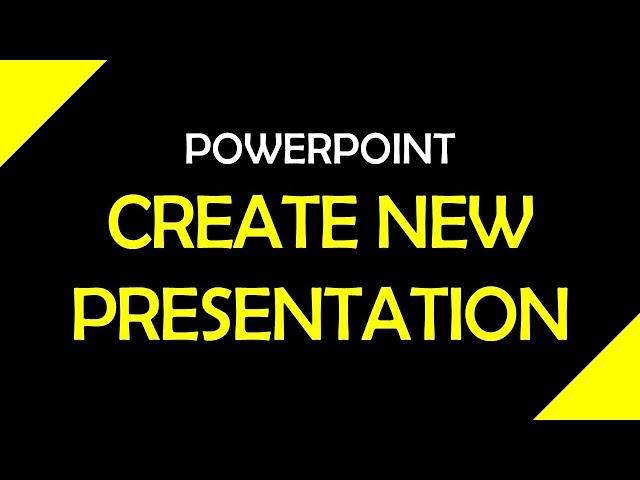 Creating New Presentation in PowerPoint | Mr. PowerPoint