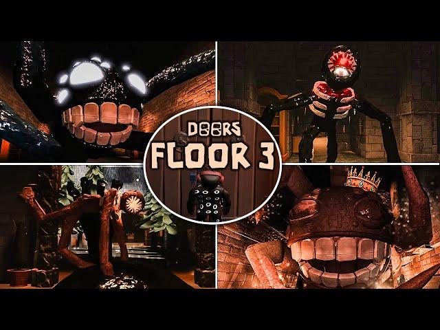 Doors Floor 3  | ALL MONSTERS | ROBLOX