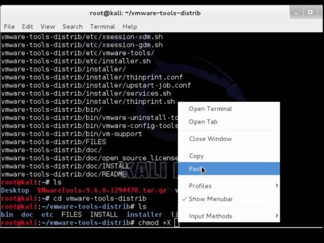How to Install VMware Tools in KALI LINUX?