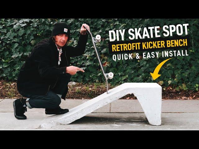 How To DIY Skate Spot: Kicker Bench (Easy Install)