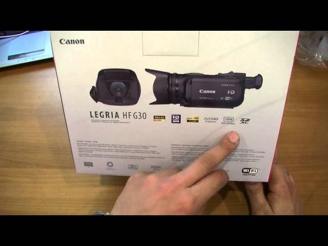 Обзор видеокамеры Canon Legria HF G30 распаковка и комплектация Veryvery.ru