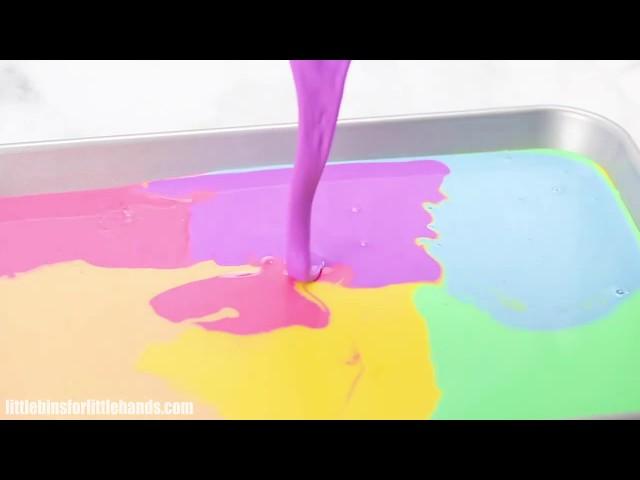 Rainbow Oobleck with Cornstarch