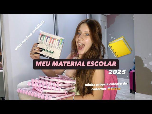 MEU MATERIAL ESCOLAR 2025! Minha própria coleção de cadernos 