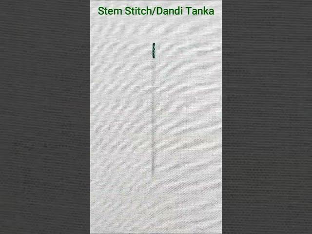 Stem Stitch/ Dandi Tanka For Beginners #handembroidery #shorts