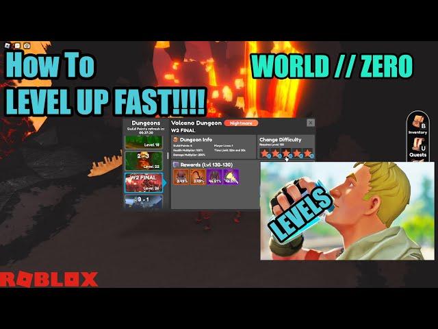 How to gain FAST LEVELS in World Zero // Roblox