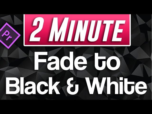 How to Fade to Black and White Tutorial | Premiere Pro