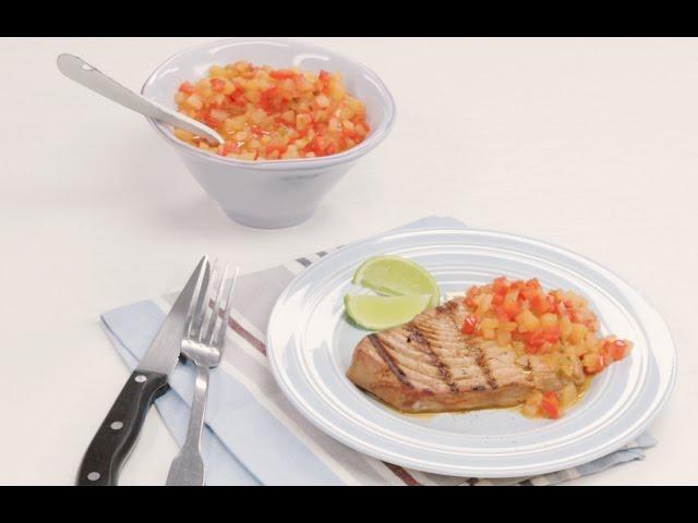 Hawaii Grilled Tuna Steaks with Pineapple Sauce - Savory