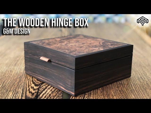 Amazing Veneer on a Ebony Wooden Hinge Jewelry Box | Woodworking