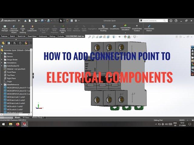 How to Add Connection Point to Electrical Components in Solidworks