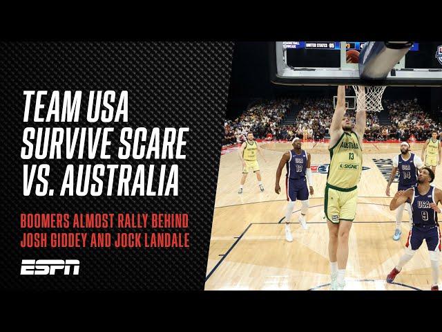 Team USA Survive Scare vs. Boomers